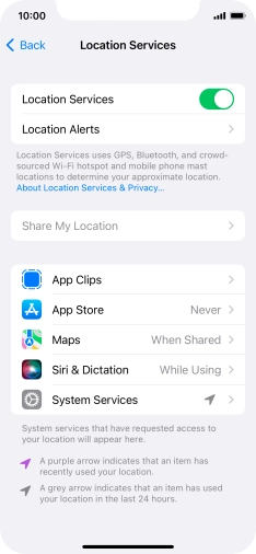Press the required app.
