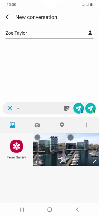 Press the picture icon.