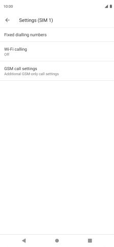 Press GSM call settings.