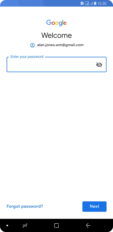 Press the field below 