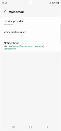 Press Voicemail number.