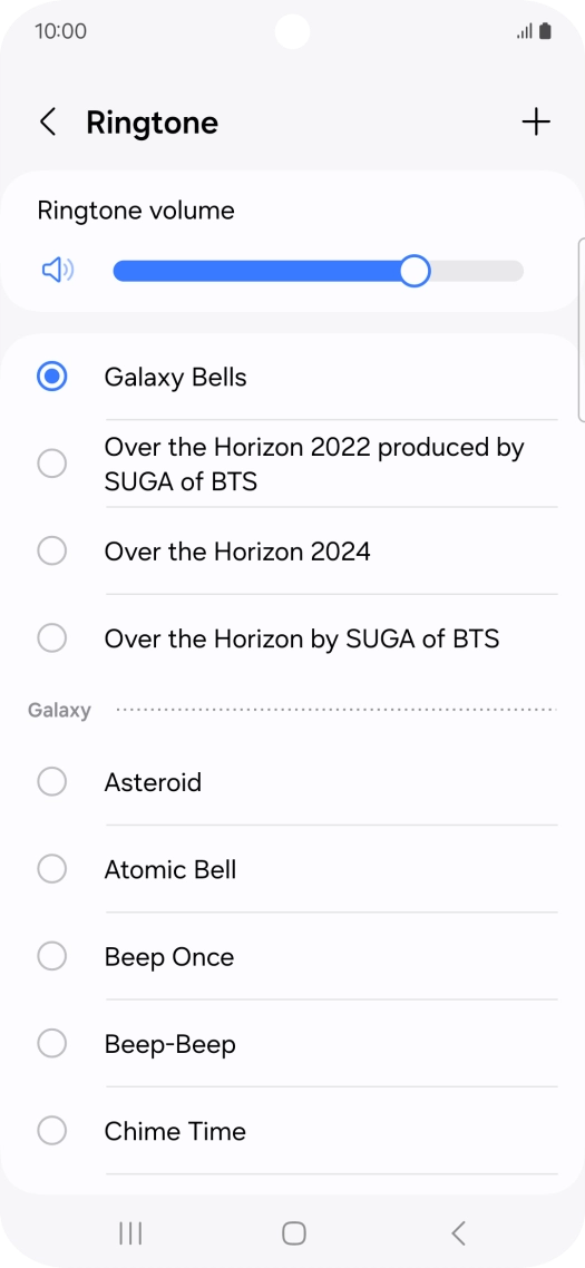 Press the required ring tones to hear them.