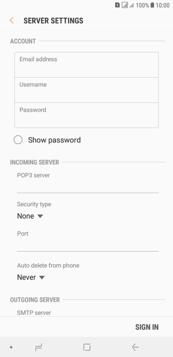 Press the field below 