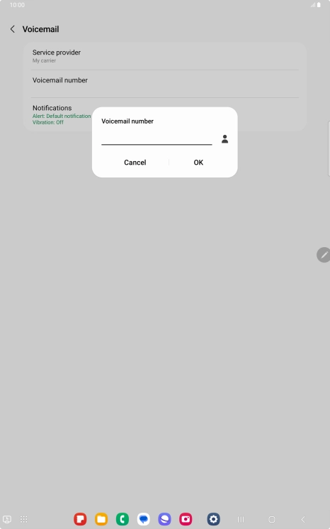 Key in +447953222222 and press OK.