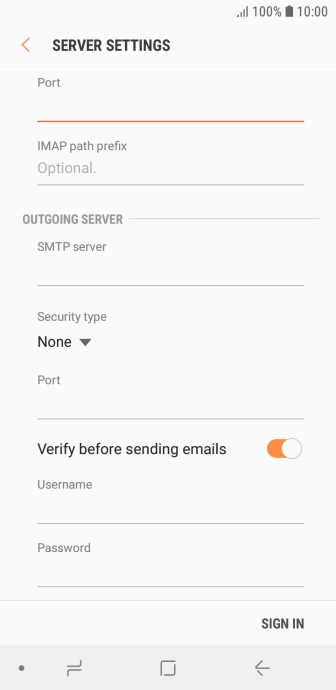 Press the field below 
