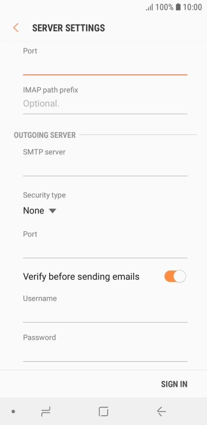 Press the field below 