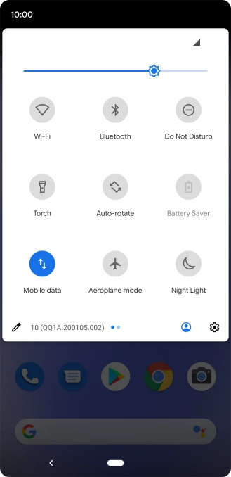 Press the settings icon.