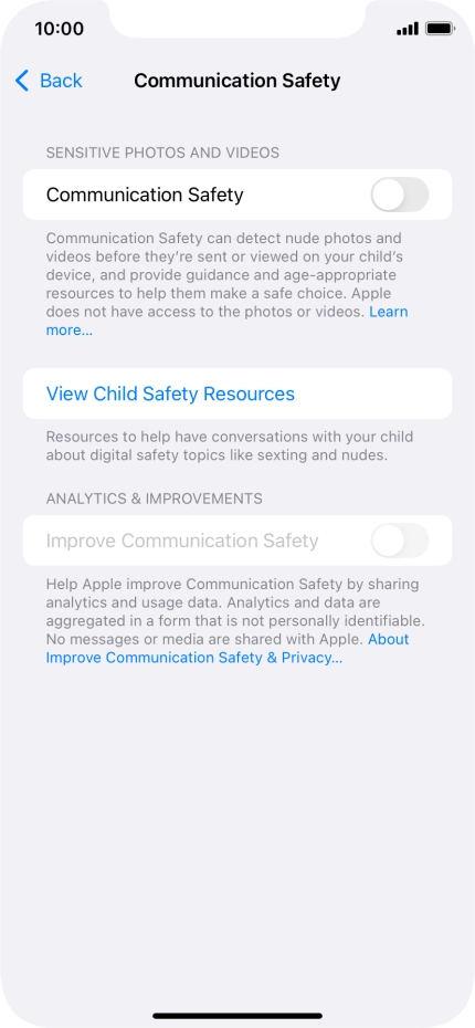 Press the indicator next to 