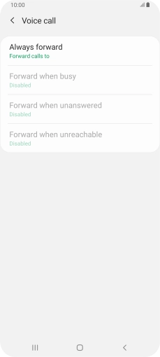 Press the required divert type.