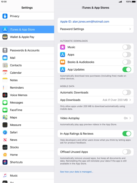 Press the indicator next to 