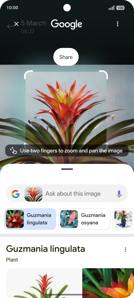 Follow the instructions on the screen to use the search results.