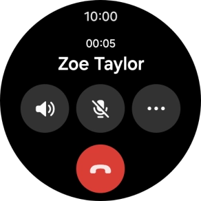 Press the end call icon.