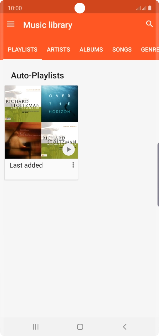 Press the required category and go to the required audio file.