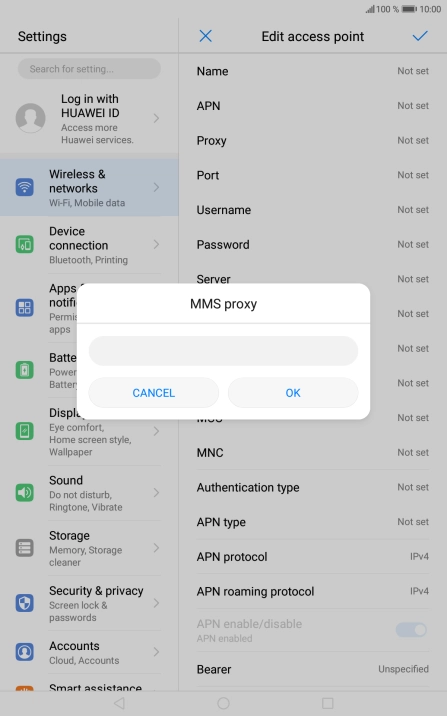 Key in 149.254.201.135 and press OK.
