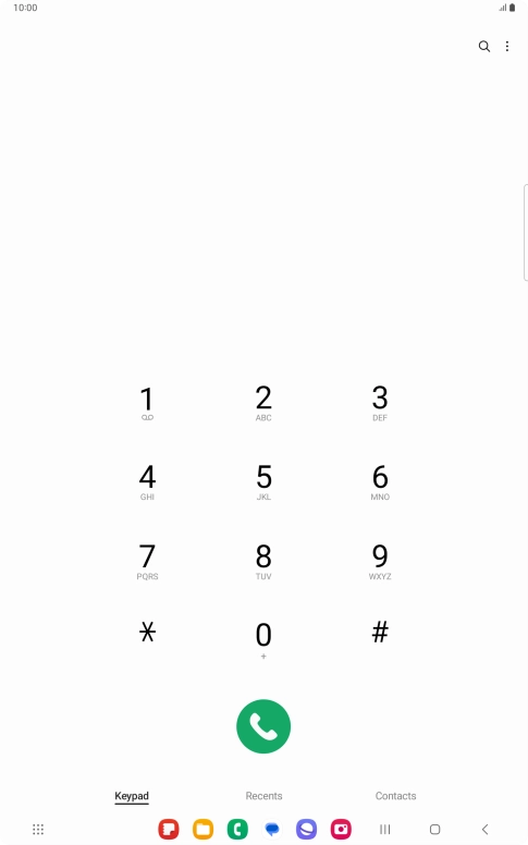 Press the menu icon.