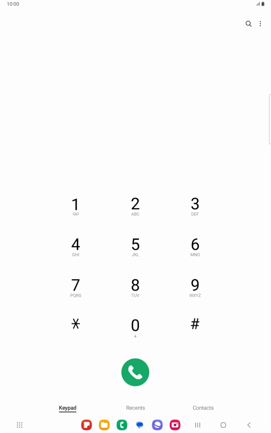 Press the menu icon.
