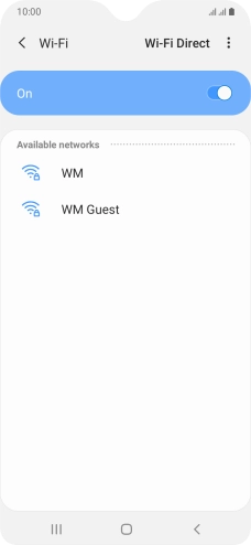Press the required Wi-Fi network.