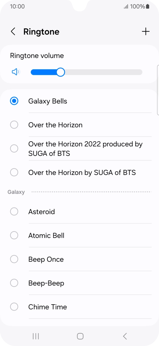 Press the required ring tones to hear them.