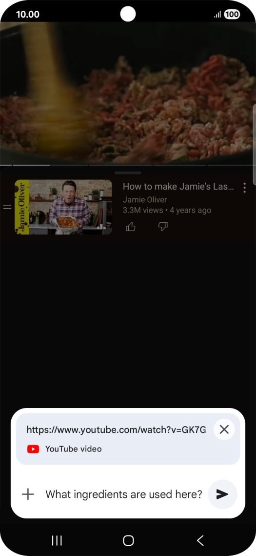 Follow the instructions on the screen to type or speak the required question for the video.
