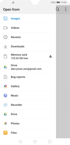 Press Images and go to the required folder.