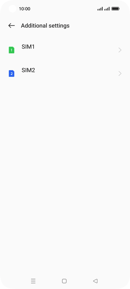 Press the required SIM.