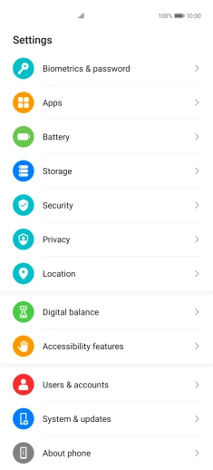 Press Biometrics & password.