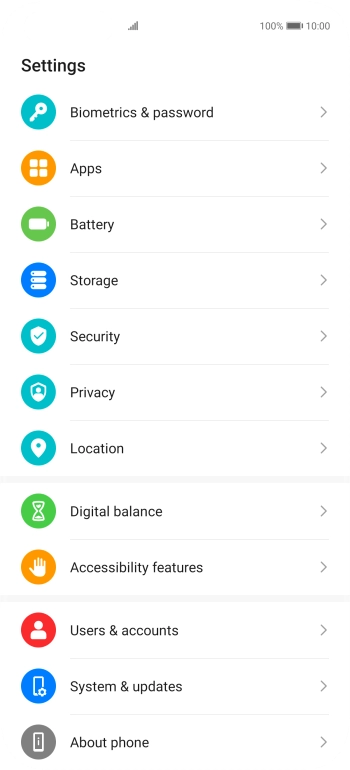 Press Biometrics & password.