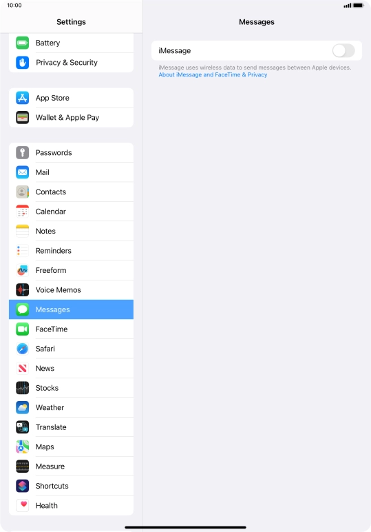 Press the indicator next to 