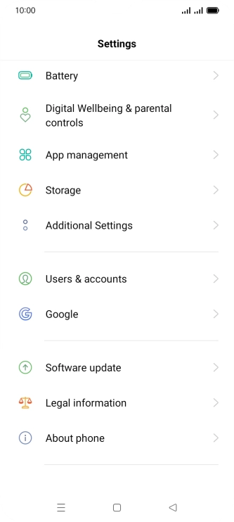 Press Users & accounts.