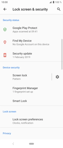 Press Screen lock and key in the current phone lock code.
