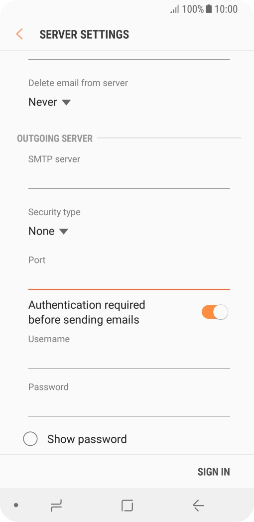 Press the indicator next to 