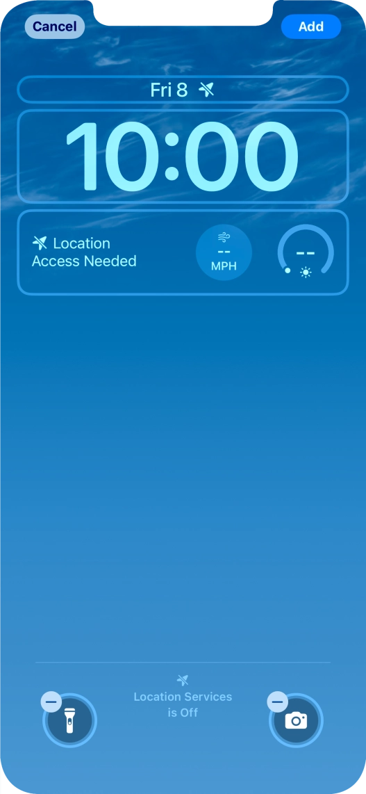 To customise the way the lock screen date is displayed, press the date widget and follow the instructions on the screen to find the required widget display mode.