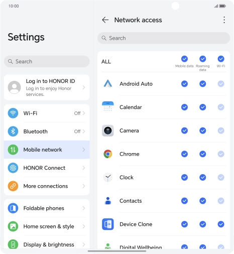 Press the field in the 