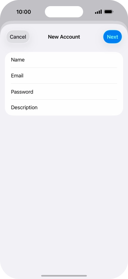 Press Description and key in the required name.