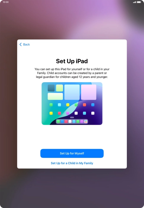Press Set Up for Myself.