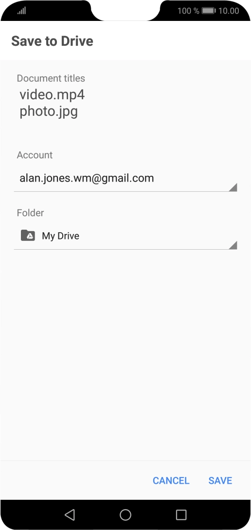 Press the field below 