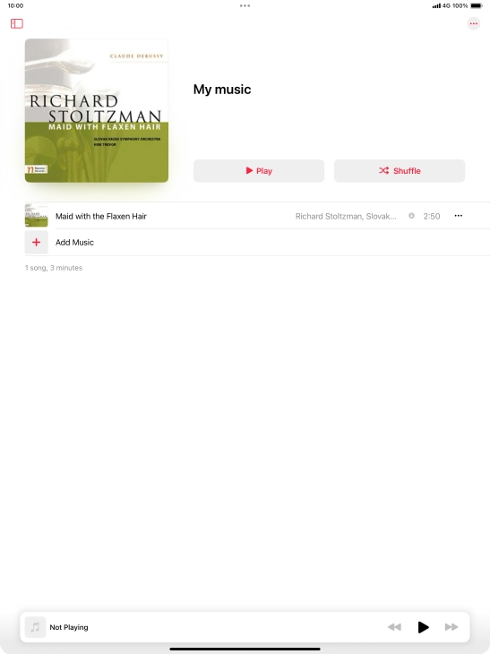 Go to the required category or playlist and press the required audio file.