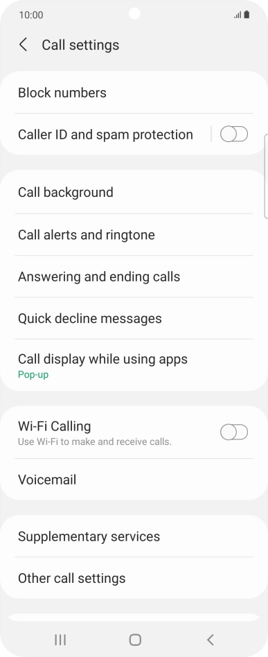Press the indicator next to 
