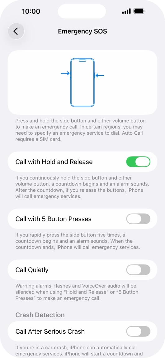 Press the indicator next to 