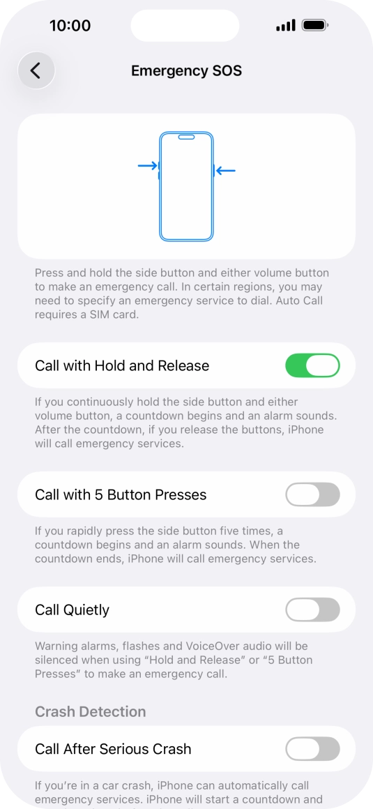 Press the indicator next to 