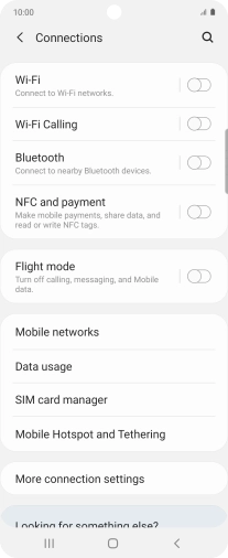 Press Mobile networks.