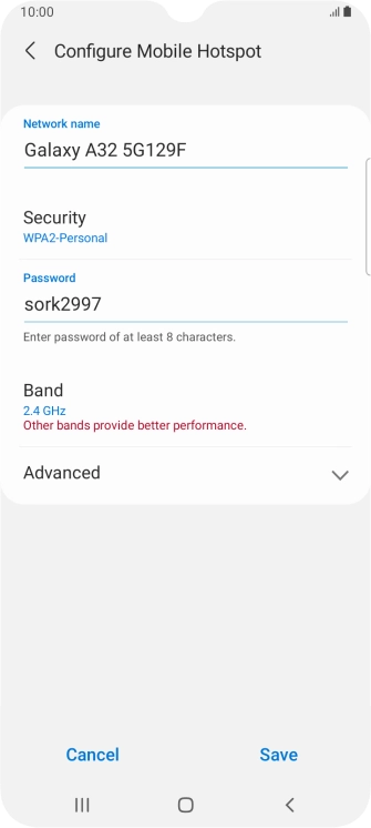 Press the field below 