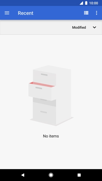 Slide your finger right starting from the left side of the screen.