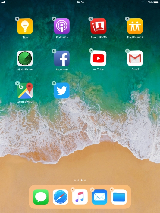 Press the delete icon.