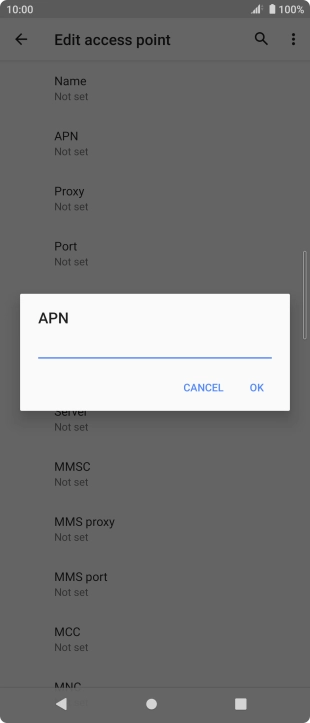 Key in everywhere and press OK.