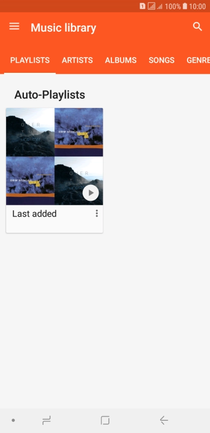 Press the required category and go to the required audio file.
