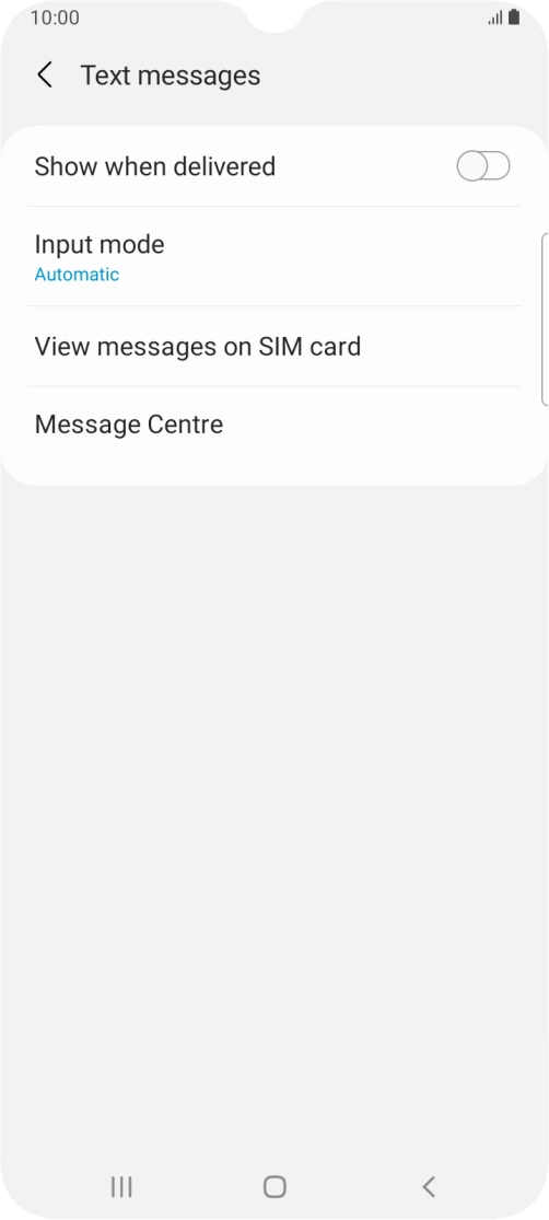 Press Message Centre.