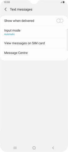 Press Message Centre.