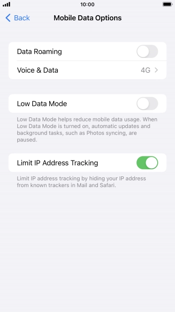 Press the indicator next to 