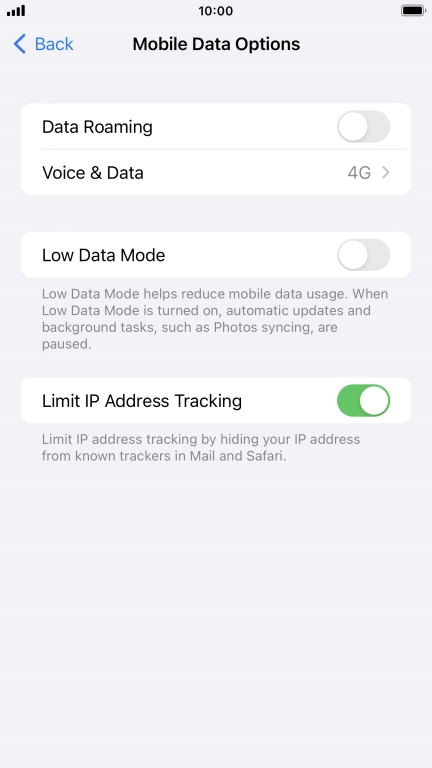 Press the indicator next to 